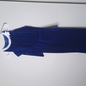 Blue Velvet Dress